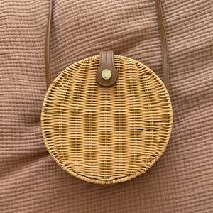 Zara Tan Woven Crossbody Bag